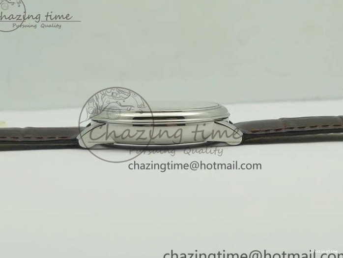 0119 FashionForward De Ville Prestige Real Power Reserve SS TW 1:1 Best Edition White Dial SS Markers On Leather Strap A 8095